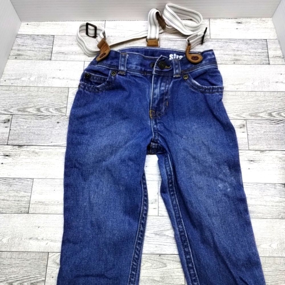 Carter's jeans with overalls infant size 18‎ months adjustable